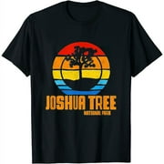 Joshua Tree National Park Rainbow Sky Design Womens T-Shirt Black Small