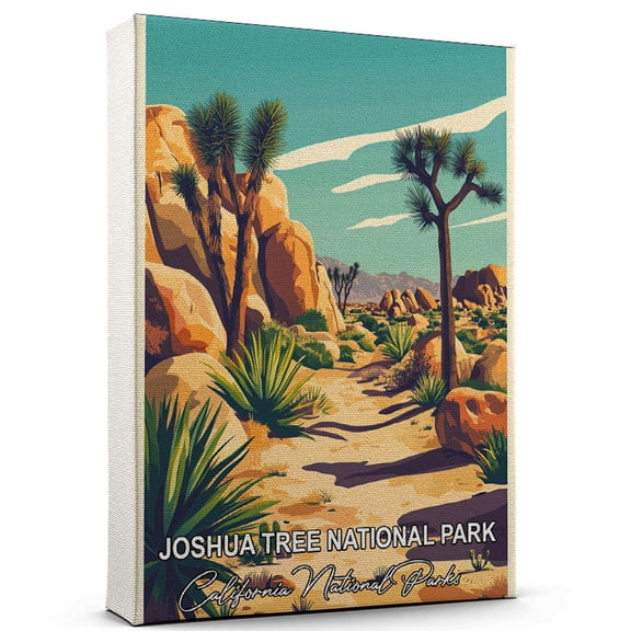 Joshua Tree National Park Travel Canvas Wall Art California National Parks Canvas A Scenic Artwork That Evokes Calmness, Wanderlust, and Connection with the World