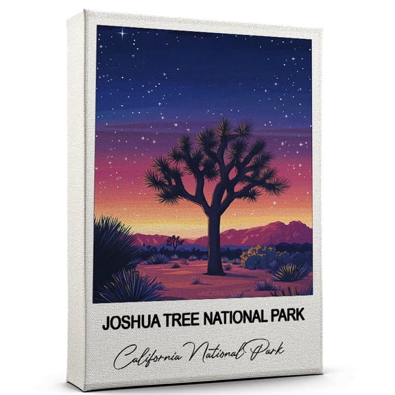 Joshua Tree National Park Travel Decorative Art Canvas  California National Park Canvas  Colorful Travel Wall Decor for Any Room  Makes a Thoughtful Gift