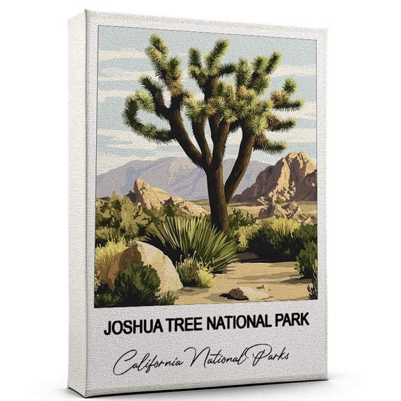 Joshua Tree National Park Travel Decorative Art Canvas  California National Parks Canvas  Colorful Travel Wall Decor for Any Room  Makes a Thoughtful Gift