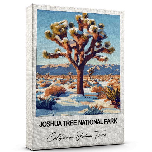 Joshua Tree National Park Travel Print on Canvas – California Joshua Trees Canvas – Great for Travel Enthusiasts, Perfect for Home & Office Decor