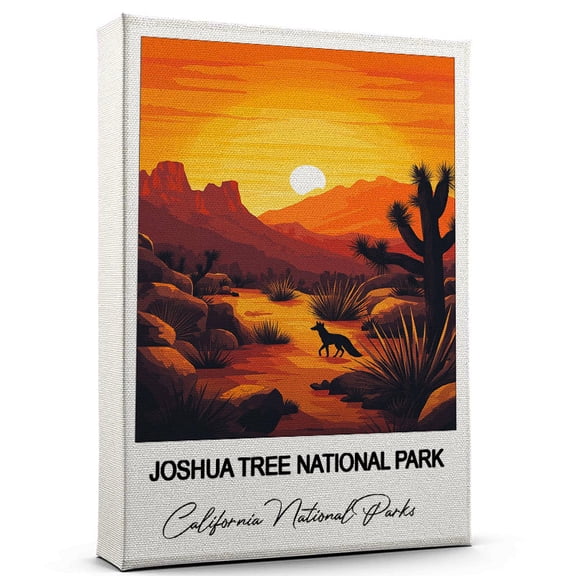 Joshua Tree National Park Travel Scenic Canvas Wall Art -California National Parks Canvas – Nature-Inspired Print for Bedroom, Living Room, or Office – Travel Gift