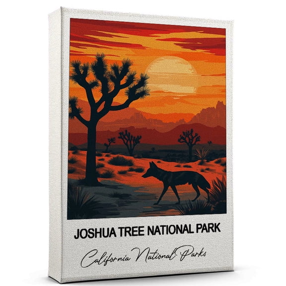 Joshua Tree National Park Travel Wall Decor Scenic Travel Canvas Print of California National Parks Canvas Beautiful Gift for Home, Office, or Living Space