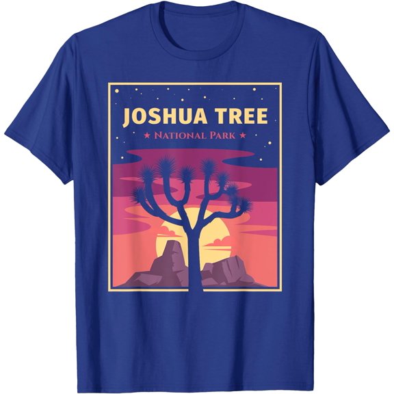 Joshua Tree National Park Unisex T-Shirt for Men Women Kids Toddler,Royal Blue Color,Size 3XL