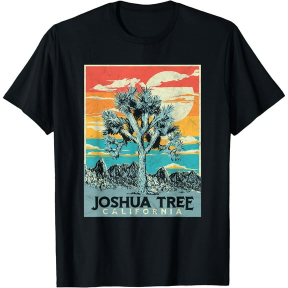 Joshua Tree National Park Vintage Artistic Graphic Design Unisex T-Shirt for Men Women Kids Toddler,Black Color,Size 2T