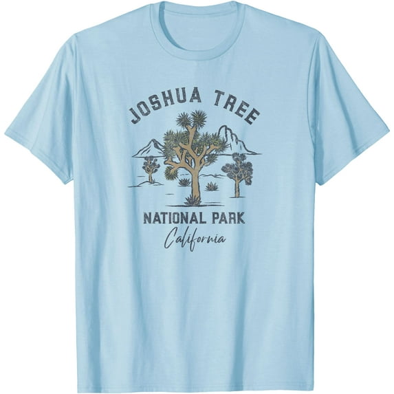 Joshua Tree National Park Vintage Unisex T-Shirt for Men Women Kids Toddler,Light Blue Color,Size 5/6