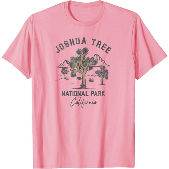 Joshua Tree National Park Vintage Unisex T-Shirt for Men Women Kids Toddler,Light Pink Color,Size YM