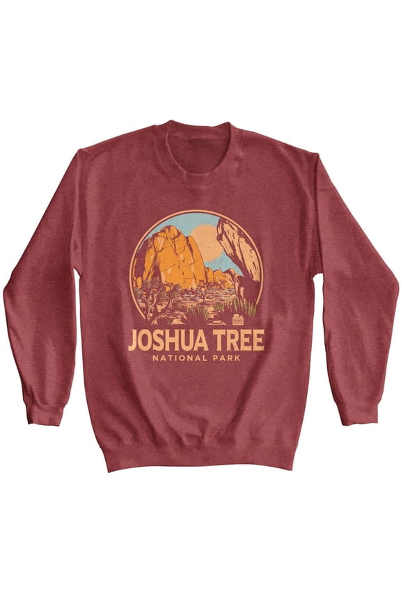 Joshua Tree Rock Face Sweater (BrickRedHeather, AdultL)