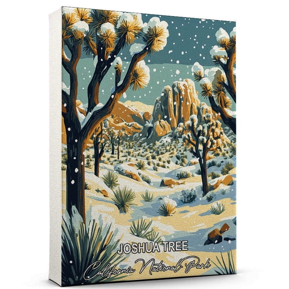 Joshua Tree Travel Canvas Wall Art California National Park Canvas A Scenic Artwork That Evokes Calmness, Wanderlust, and Connection with the World