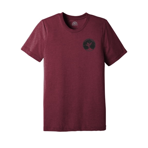 Joshua Tree Water-Based Unisex T-Shirt - Cardinal Red/Black Logo - XS