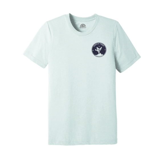 Joshua Tree Water-Based Unisex T-Shirt - Ice Blue - Navy Logo - 3XL