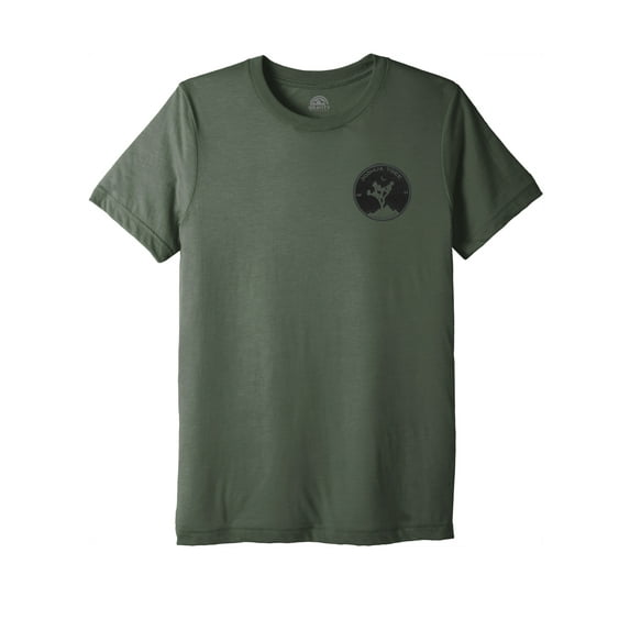 Joshua Tree Water-Based Unisex T-Shirt - Military Green - Black Logo - 2XL