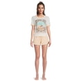 thumbnail image 1 of Joshua Tree Women's Ringer Tee and Short Sleep Set, 2-Piece, 1 of 5
