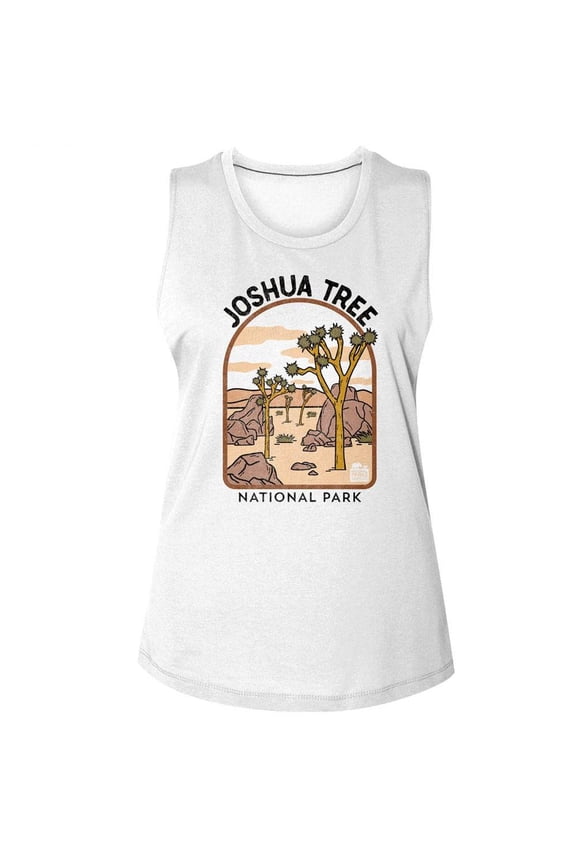 Joshua Tree Yuccas National Park Women's Tank (White, Women'sXL)