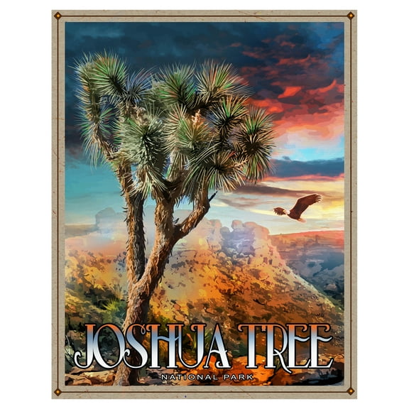 Joshua Tree by Old Red Truck Canvas Art