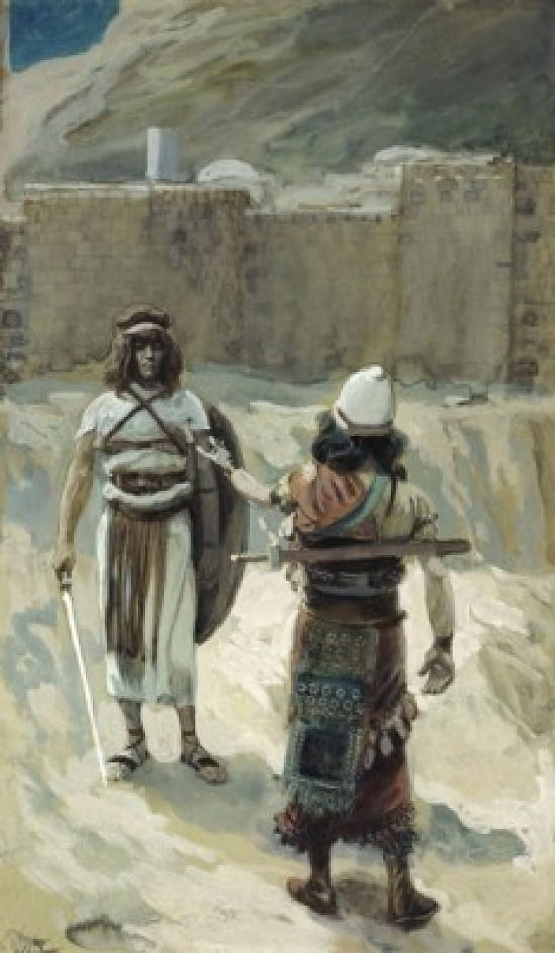 Joshua and the Angel before Jericho James J Tissot (1836-1902French) Jewish Museum New York Canvas Art - James Tissot (24 x 36)