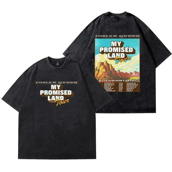 Josiah Queen Altars Over Stages Dirtyfit Short-sleeved Retro washed men's and women's fashionable summer cotton T-shirt