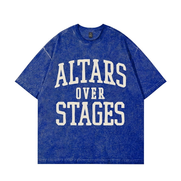 Josiah Queen Altars Washed Cotton Tee Women Men Crewneck Short Sleeve T-shirt