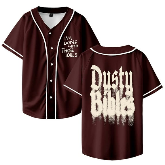 Josiah Queen Dusty Bibles Merch Baseball Jersey Shirt V-Neck Women Men Short Sleeve Streetwear Clothes