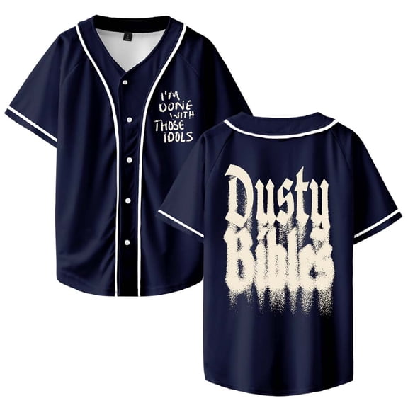 Josiah Queen Dusty Bibles Merch Baseball Jersey Shirt V-Neck Women Men Short Sleeve Streetwear Clothes
