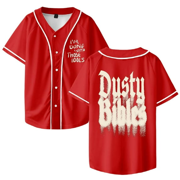 Josiah Queen Dusty Bibles Merch Baseball Jersey Shirt V-Neck Women Men Short Sleeve Streetwear Clothes
