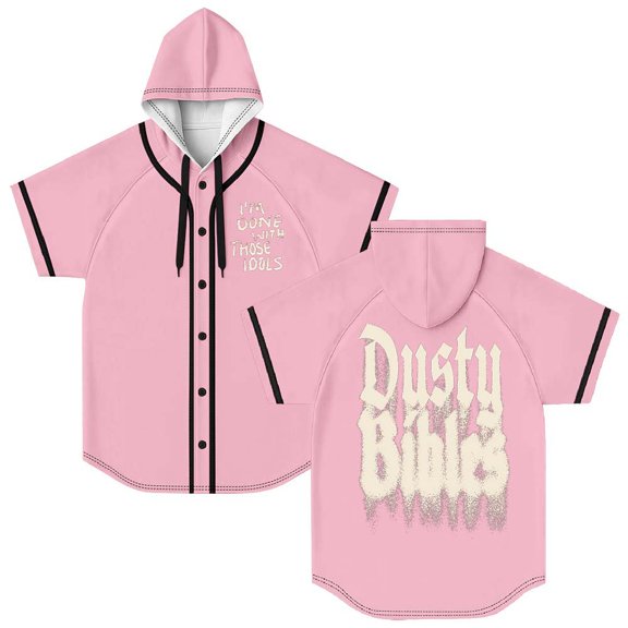 Josiah Queen Dusty Bibles Merch Hooded Baseball Jersey Short Sleeve Shirt Women Men Crewneck Tee