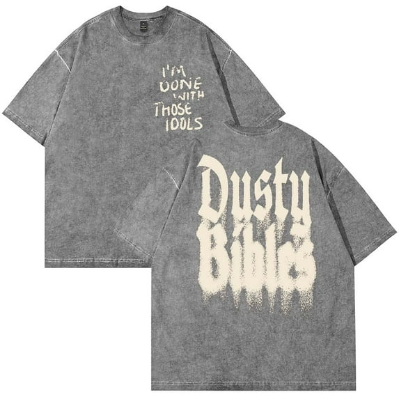 Josiah Queen Dusty Bibles Merch T-Shirt Cotton Wash Tee Women Men Short Sleeve Casual Crewneck Tee