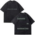 thumbnail image 1 of Josiah Queen Garden in Manhattan T-Shirt Vintage Wash Tee Women Men Short Sleeve Casual Crewneck Tee, 1 of 3