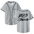 thumbnail image 1 of Josiah Queen Jesus Is Coming Back Soon Baseball Jersey Shirt V-Neck Women Men Short Sleeve Streetwear Clothes, 1 of 2