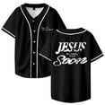 thumbnail image 1 of Josiah Queen Jesus Is Coming Back Soon Baseball Jersey Shirt V-Neck Women Men Short Sleeve Streetwear Clothes, 1 of 2