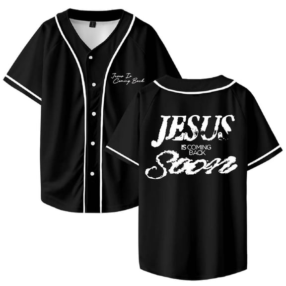 Josiah Queen Jesus Is Coming Back Soon Baseball Jersey Shirt V-Neck Women Men Short Sleeve Streetwear Clothes