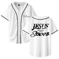 thumbnail image 1 of Josiah Queen Jesus Is Coming Back Soon Baseball Jersey Shirt V-Neck Women Men Short Sleeve Streetwear Clothes, 1 of 2