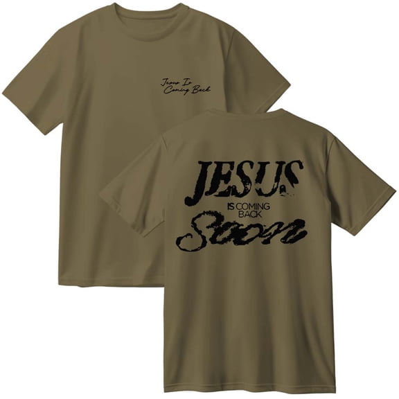 Josiah Queen Jesus Is Coming Back Soon Cotton T-Shirt Women Men Fashion Crewneck Short Sleeve Tee