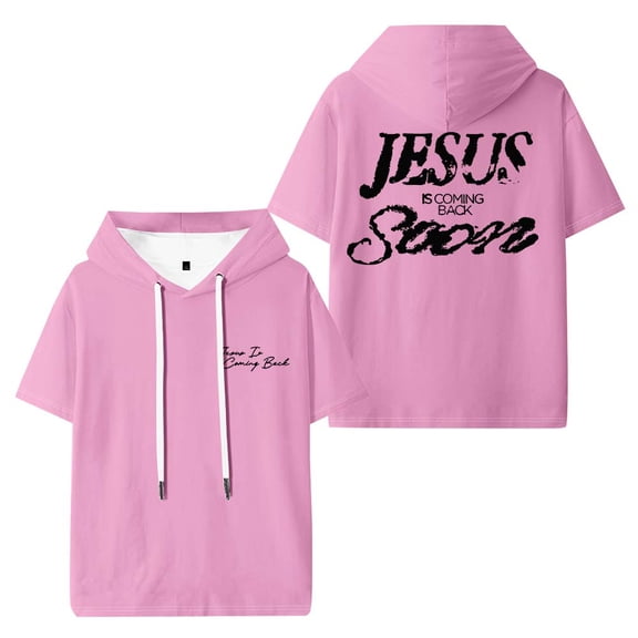 Josiah Queen Jesus Is Coming Back Soon Hooded T-Shirts Women Men Short Sleeve Tee Casual Fashion Clothes
