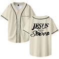 thumbnail image 1 of Josiah Queen Jesus Is Coming Back Soon Merch Baseball Jersey Shirt V-Neck Women Men Short Sleeve Streetwear Clothes, 1 of 2