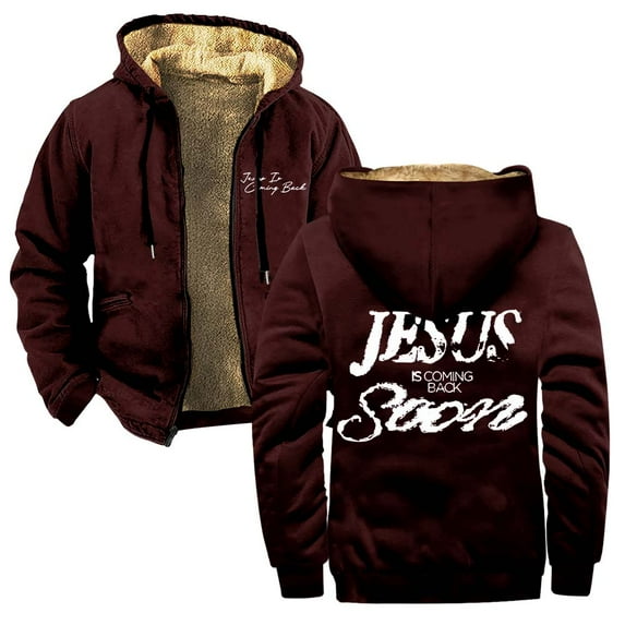 Josiah Queen Jesus Is Coming Back Soon Zipper Hoodies Women Men Jacket Parkas Long Sleeve Streetwear Coat