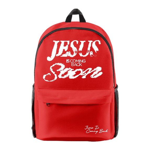 Josiah Queen Jesus is Coming Back Soon Backpack Unisex Shoulders Bag Casual Fashion Daypacks Travel Bags