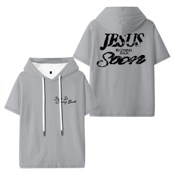 Josiah Queen Jesus is Coming Back Soon Hooded T-shirt Unisex Short Sleeve Tee Casual Trendy Tops