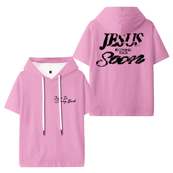 Josiah Queen Jesus is Coming Back Soon Hooded T-shirt Unisex Short Sleeve Tee Casual Trendy Tops