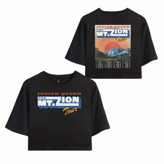 Josiah Queen Merch Mr.Zion Tour T-Shirt For Women&Girls Midriff Short Sleeve Summer Clothing Vest Tee