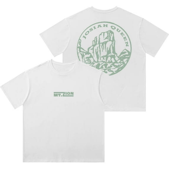 Josiah Queen Mt Zion 2025 Tour Merch - Cotton Blend Vintage Washed T-Shirt Short Sleeve Crewneck Unisex