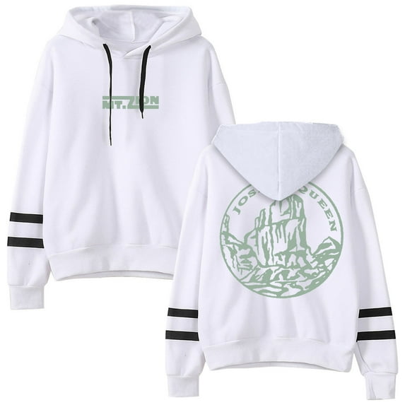 Josiah Queen Mt Zion Logo Pullover Hoodies Pocketless Parallel Bars Sleeve Streetwear