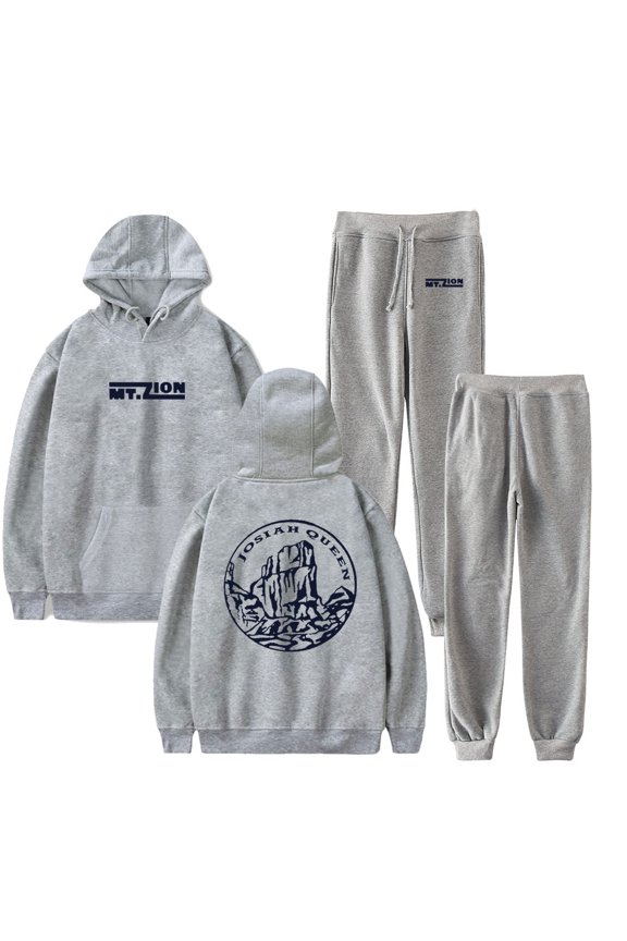 Josiah Queen Mt Zion Men/Women Fall Suit Hoodies Sportswear Hooded Ankle Banded Pant Two Piece Set
