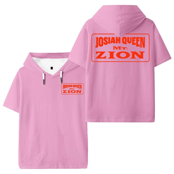 Josiah Queen Mt Zion Merch Hooded T-shirt Short Sleeve Tee Women Men Outdoor Streetwear Tops