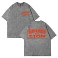 thumbnail image 1 of Josiah Queen Mt Zion Merch Washed T-shirt Crewneck Short Sleeve Cotton Tee Women Men Streetwear Tops, 1 of 2