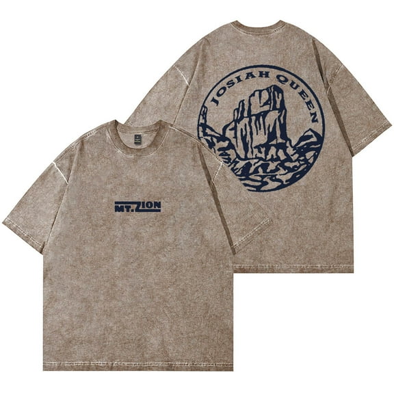 Josiah Queen Mt Zion Vintage Wash T-Shirts 2025 Tour Merch Women Men Cotton Short Sleeve Tee