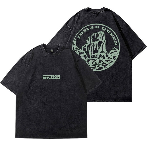 Josiah Queen Mt Zion Vintage Wash T-Shirts 2025 Tour Merch Women Men Cotton Short Sleeve Tee