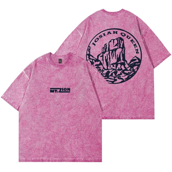 Josiah Queen Mt Zion Vintage Wash T-Shirts 2025 Tour Merch Women Men Cotton Short Sleeve Tee