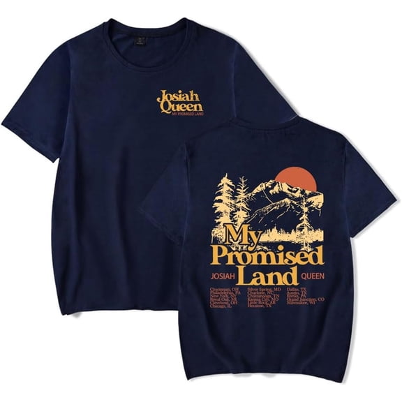 Josiah Queen My Promised Land 2025 Tour Merch Short Sleeve T-shirt Unisex Fashion Crew Neck Top