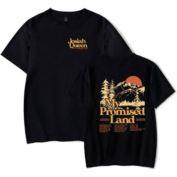 Josiah Queen My Promised Land 2025 Tour Merch Short Sleeve T-shirt Unisex Fashion Crew Neck Top